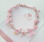 Tiara Aramada baby com Flores e Borboletas - Imagem 2