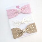 Headband com pérolas para bebê